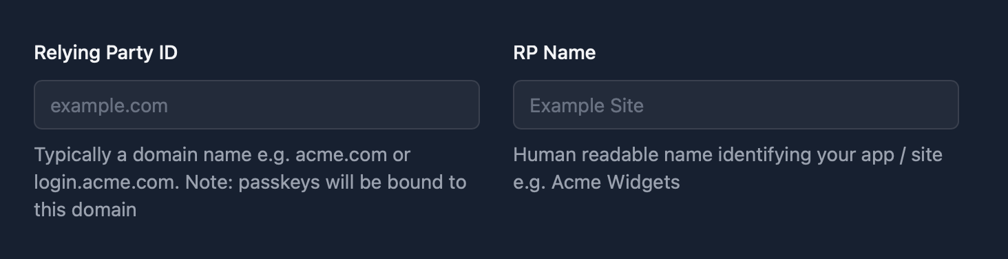 Passlock tenancy settings